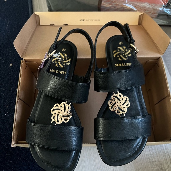 Sam & Libby Shoes - New with tags NWT Sam & Libby sandals black gold 8.5